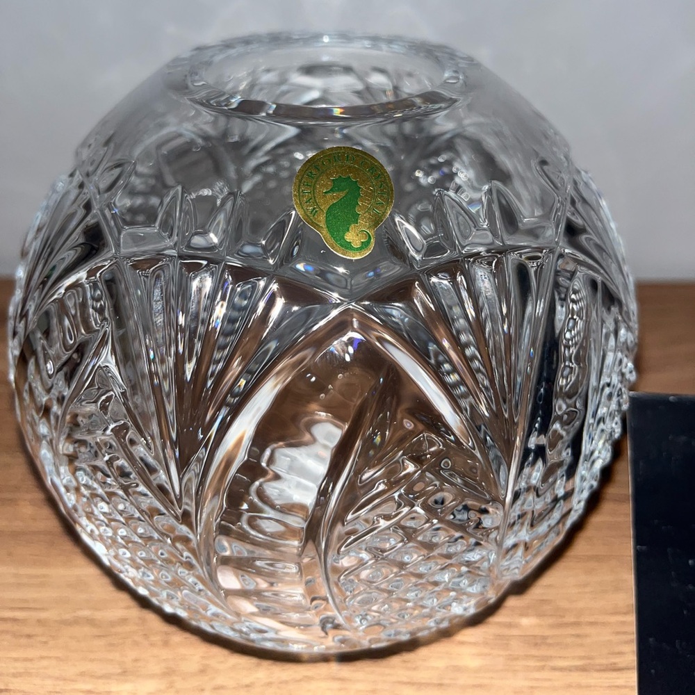 Waterford 6” Seahorse Glass Bowl MINT IN BOX